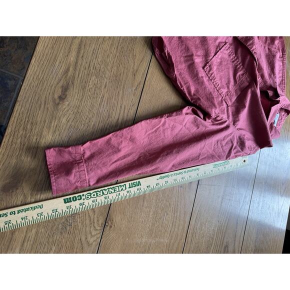 Old Navy The Cropped Shirt Women Size Medium Long Sleeve Button Down Mauve Rose - Picture 6 of 13